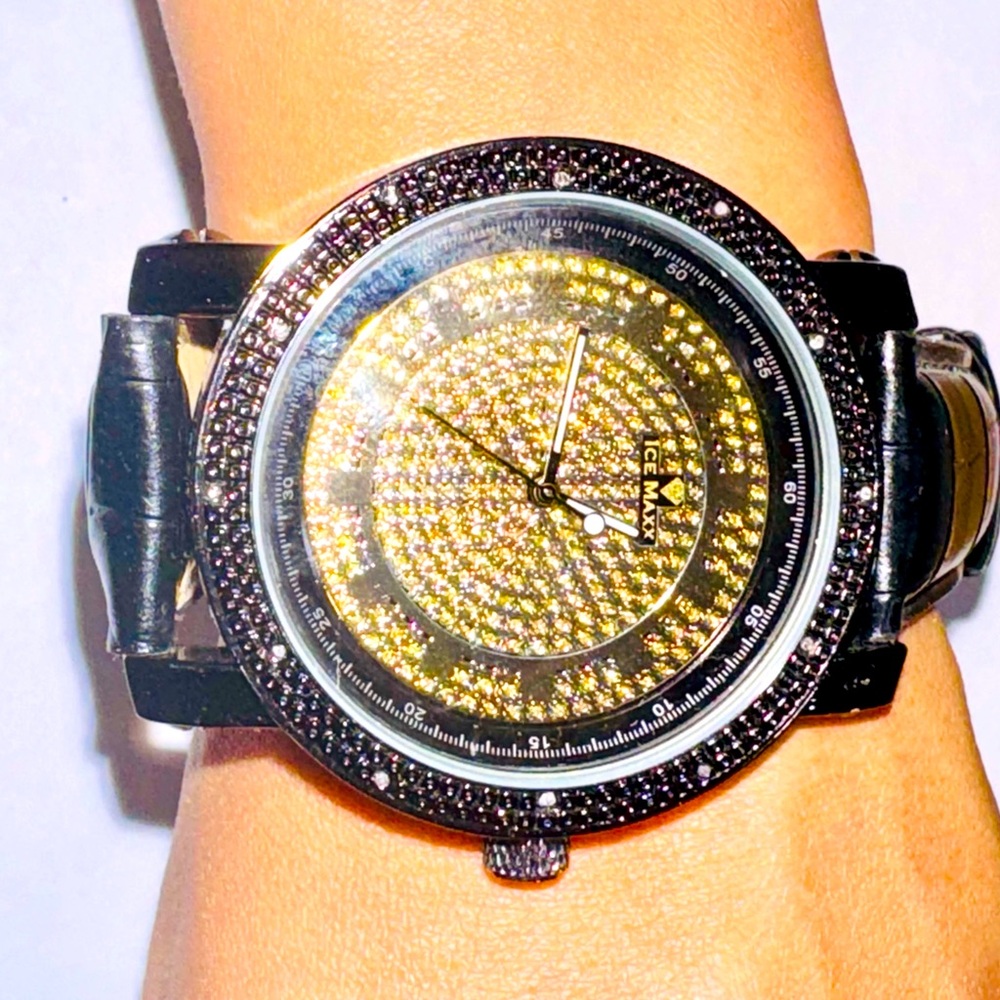 Luxury Mens Real Diamond Watch,  Gift For Him,  Gift Watch, 100% Natural Diamond